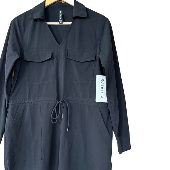 ATHLETA Zuma shirt Dress Black new - Picture 10 of 11